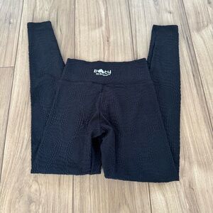 Booty By Brabants Mermaid Black Textured Workout BBL Leggings OSFM EUC